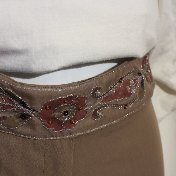 Pretty Girl NY, pants, embroidered waist, SZ 7/8 - Picture 2 of 4